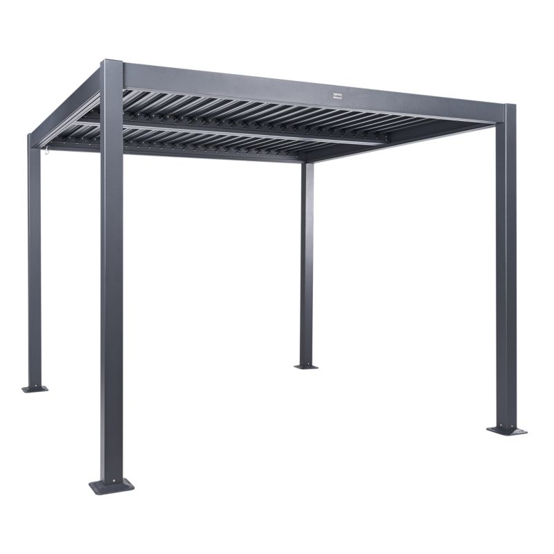 Pawilon ogrodowy Fornoli 296 cm 296 cm Metal Czarny 1 szt.