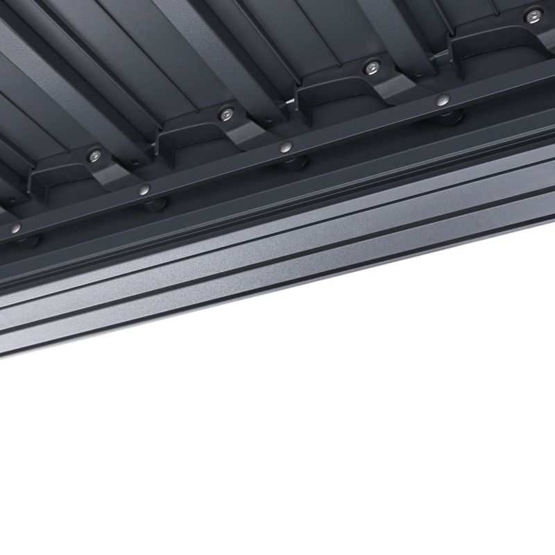Pawilon ogrodowy Fornoli 296 cm 296 cm Metal Czarny 1 szt.