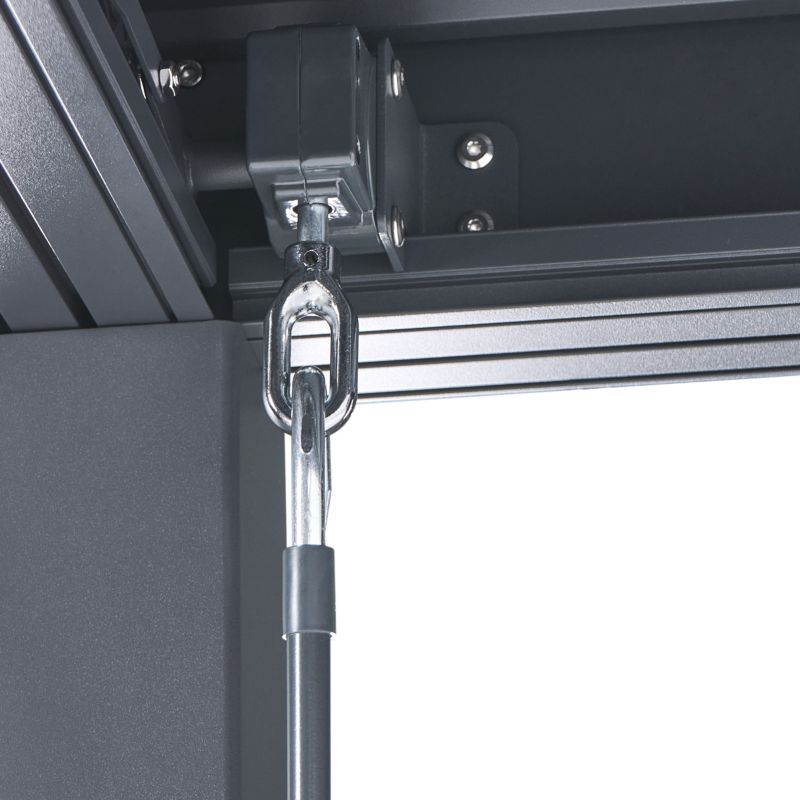 Pawilon ogrodowy Fornoli 296 cm 296 cm Metal Czarny 1 szt.