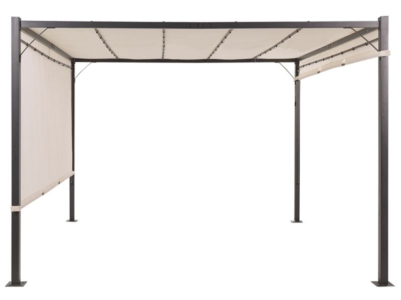 Pawilon ogrodowy LED Parga 310 cm 310 cm Metal Beżowy 1 szt.