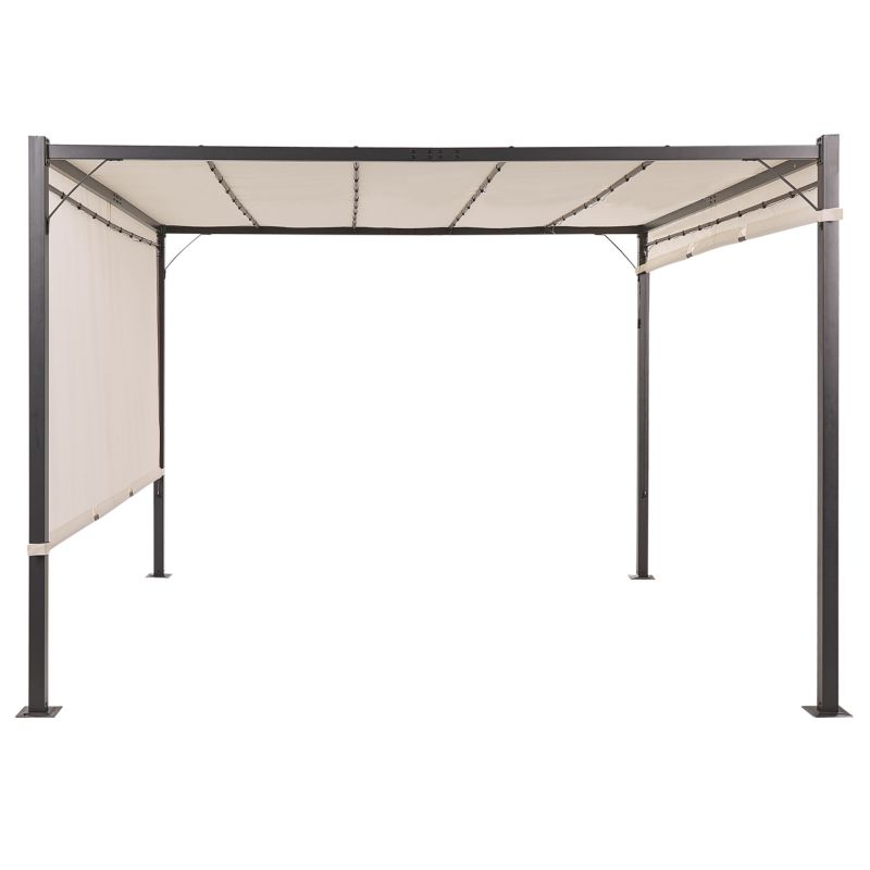 Pawilon ogrodowy LED Parga 310 cm 310 cm Metal Beżowy 1 szt.