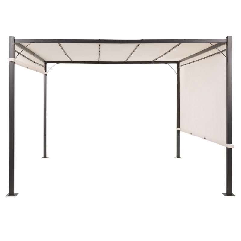 Pawilon ogrodowy LED Parga 310 cm 310 cm Metal Beżowy 1 szt.