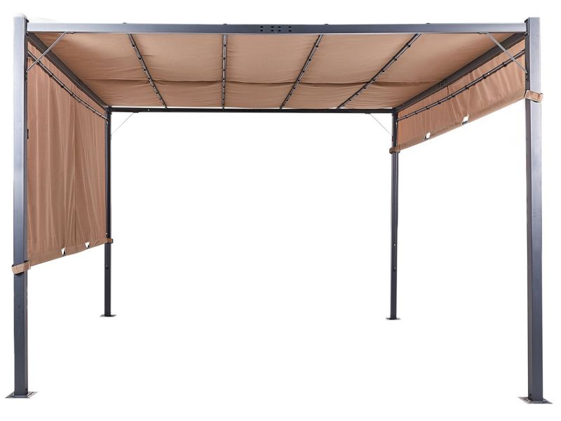 Pawilon ogrodowy LED Parga 310 cm 310 cm Metal Brązowy 1 szt.