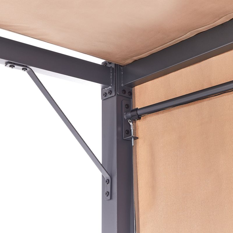 Pawilon ogrodowy LED Parga 310 cm 310 cm Metal Brązowy 1 szt.