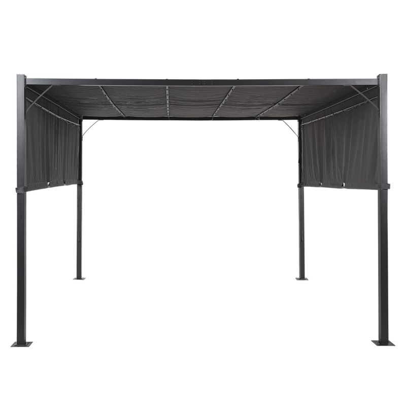 Pawilon ogrodowy LED Parga 310 cm 310 cm Metal Ciemnoszary 1 szt.