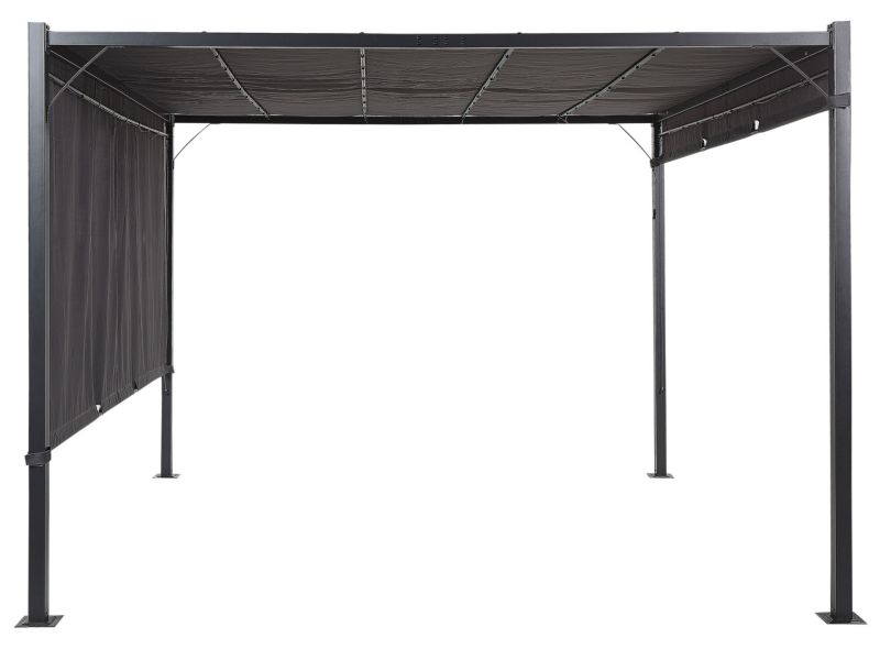 Pawilon ogrodowy LED Parga 310 cm 310 cm Metal Ciemnoszary 1 szt.