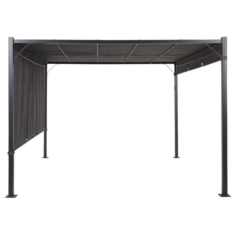Pawilon ogrodowy LED Parga 310 cm 310 cm Metal Ciemnoszary 1 szt.