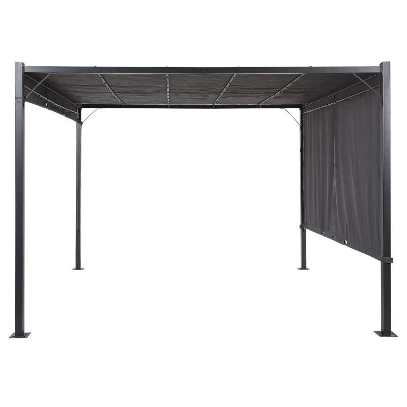 Pawilon ogrodowy LED Parga 310 cm 310 cm Metal Ciemnoszary 1 szt.
