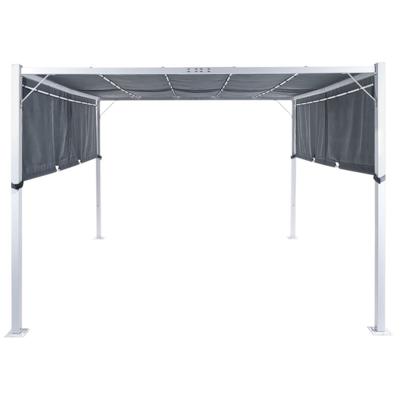 Pawilon ogrodowy LED Parga 310 cm 310 cm Metal Szary 1 szt.