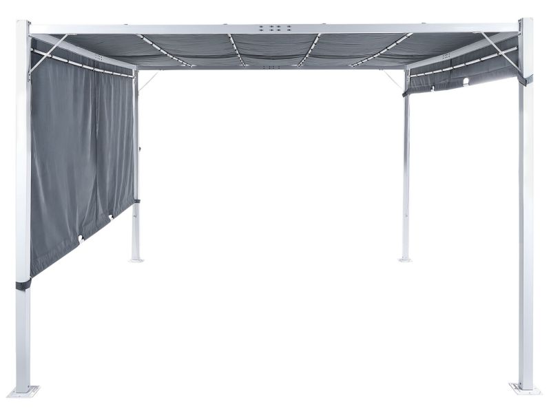 Pawilon ogrodowy LED Parga 310 cm 310 cm Metal Szary 1 szt.