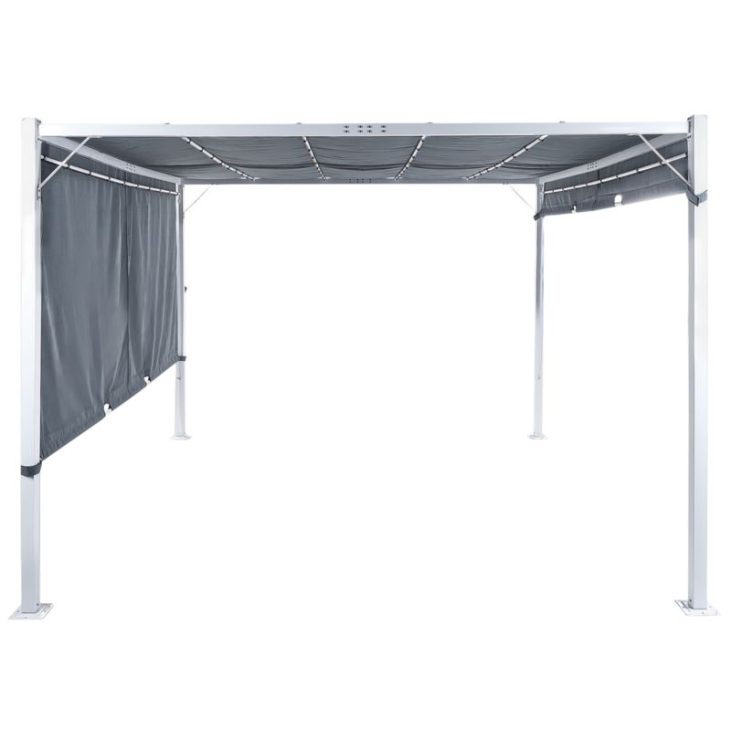 Pawilon ogrodowy LED Parga 310 cm 310 cm Metal Szary 1 szt.