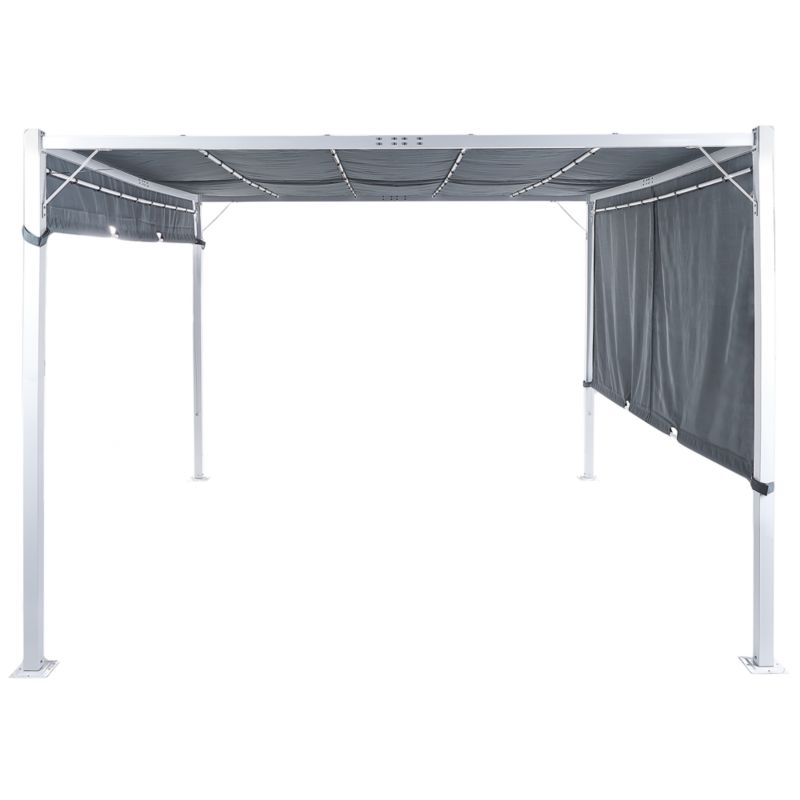 Pawilon ogrodowy LED Parga 310 cm 310 cm Metal Szary 1 szt.