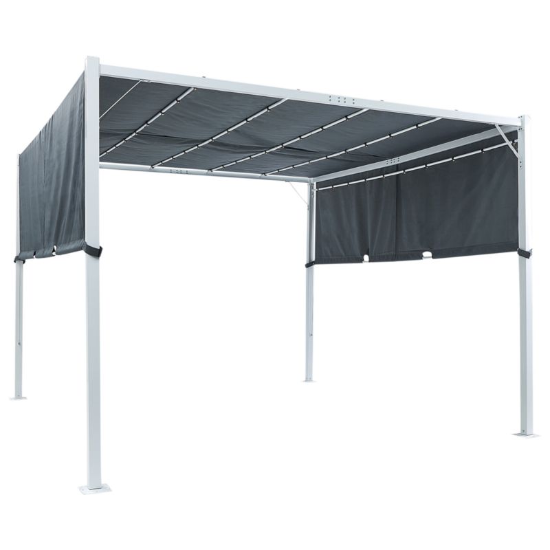Pawilon ogrodowy LED Parga 310 cm 310 cm Metal Szary 1 szt.