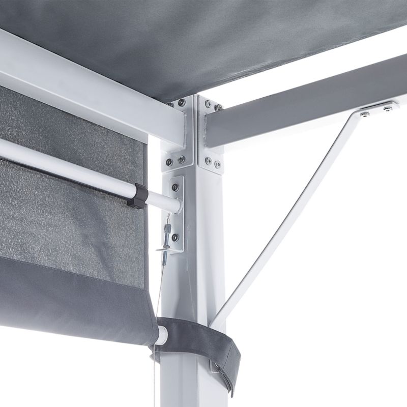 Pawilon ogrodowy LED Parga 310 cm 310 cm Metal Szary 1 szt.