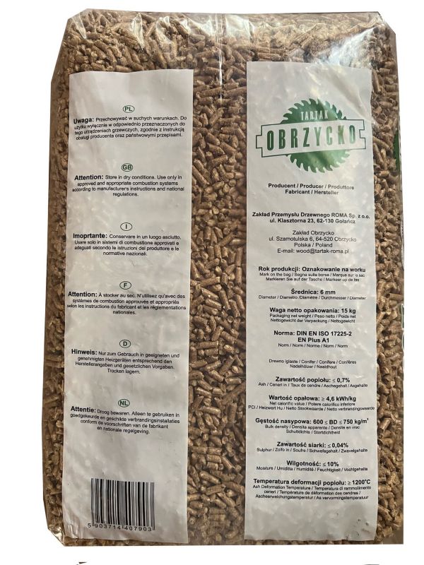 Pellet drzewny ROMA paleta 975kg 1szt.
