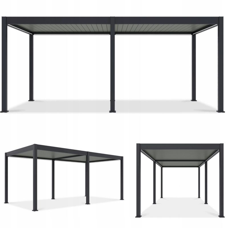 Pergola Aluminiowa elektryczna DELUXE PRO AUTOMATIC 3x4 z oświetleniem LED 1 szt