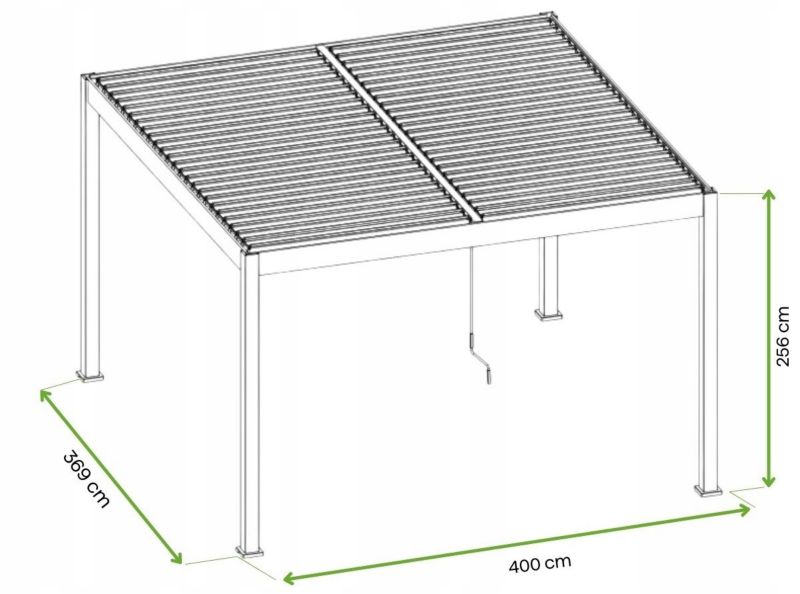 Pergola Aluminiowa Tarasowa Aluminium ELEGANCE DUO 3,6x4 Gutroof biała 1 szt