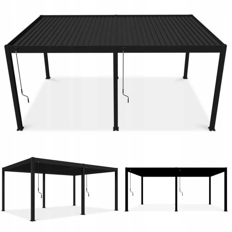 Pergola Aluminiowa Tarasowa Zadaszenie DELUXE 3.6x6 antracytowa Gutroof 1 szt