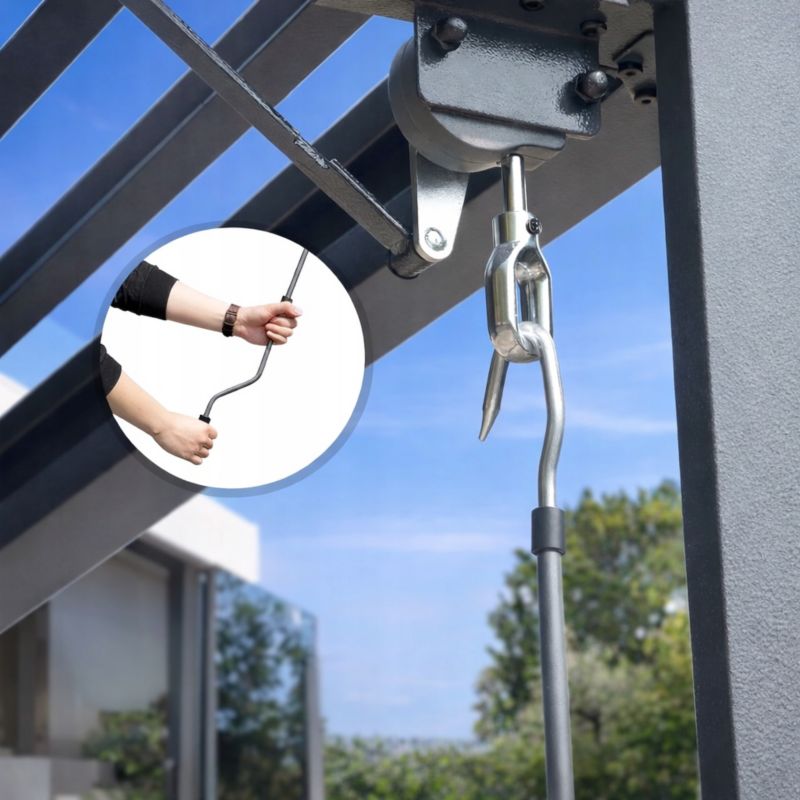 Pergola Corciano Altana Aluminiowa Tarasowa Wiata Borneo 3x3 ogrodowa ruchomy dach 1szt.