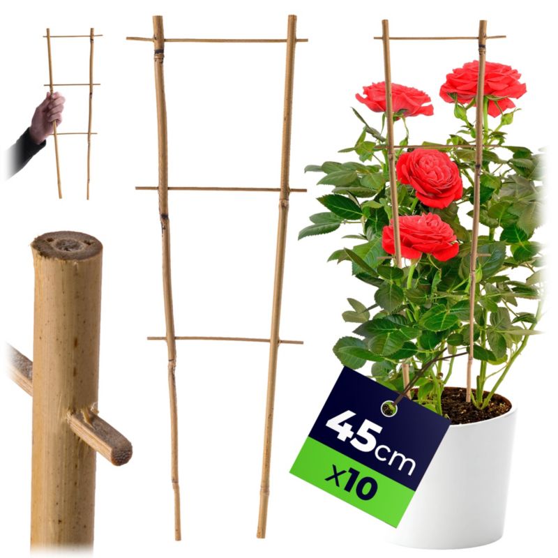 Pergola KADAX Drabinka Bambusowa Podpora 45 cm 10 szt
