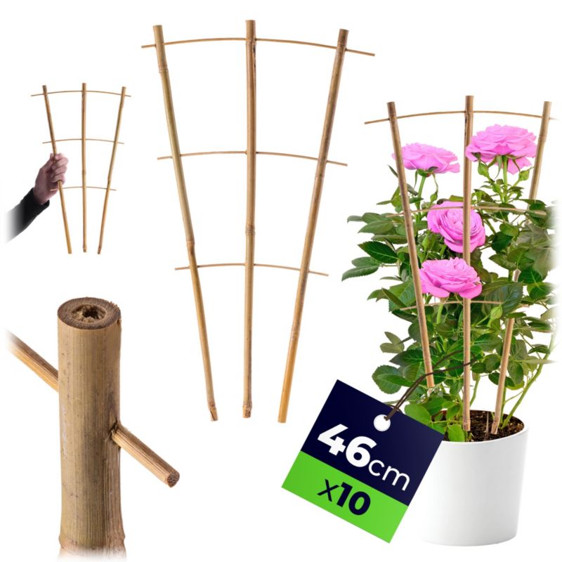 Pergola KADAX Drabinka Bambusowa Podpora 46 cm 10 szt