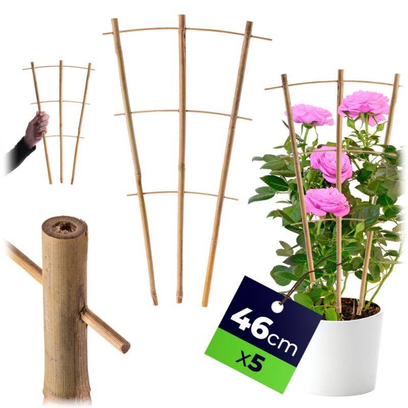 Pergola KADAX Drabinka Bambusowa Podpora 46 cm 5 szt