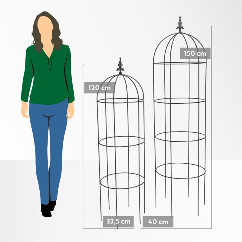 Pergola KADAX Obelisk metalowy Ogrodowy Na Kwiaty Róże 150 cm 1szt.