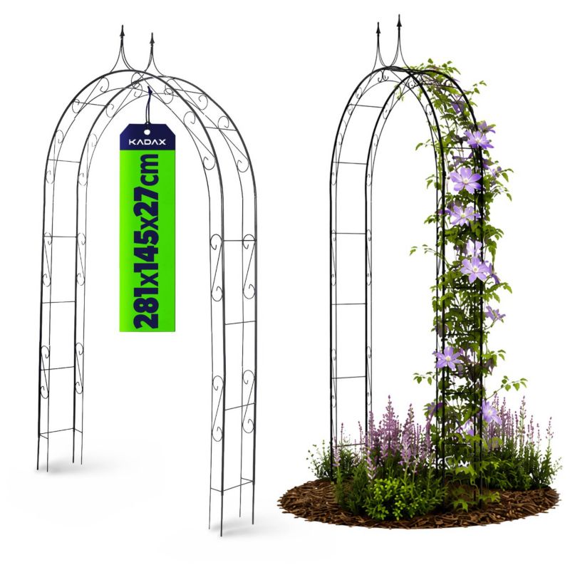 Pergola KADAX Ogrodowa metalowa Łuk Na Kwiaty Róże Do Róż Pnącz 281 cm Podpora 1 szt.