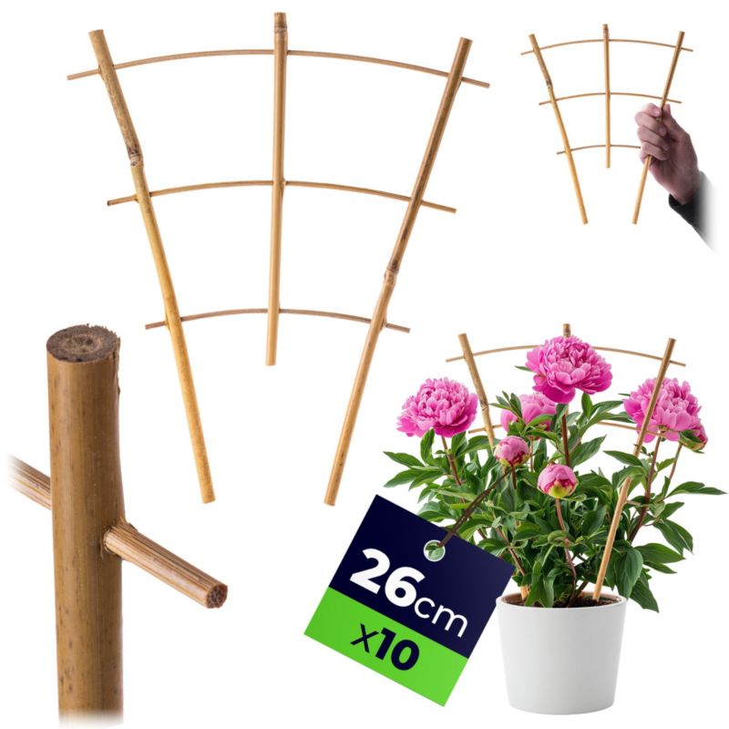 Pergola KADAX Podpora Drabinka Bambusowa 26 cm 10 szt.