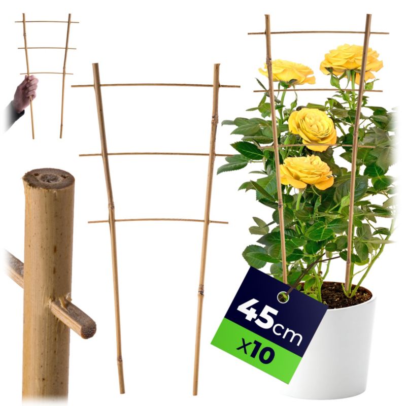 Pergola KADAX Podpora Drabinka Bambusowa 45 cm 10 szt.