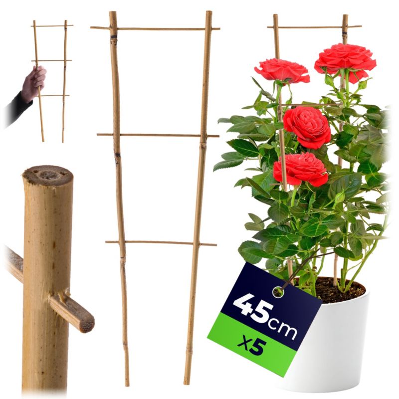 Pergola KADAX Podpora Drabinka Bambusowa 45 cm 5 szt