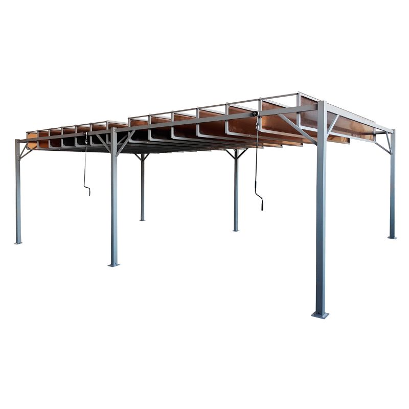Pergola ogrodowa bioklimatyczna 4iQ Group 3x6m 18mkw składany lamelowy dach 1szt.