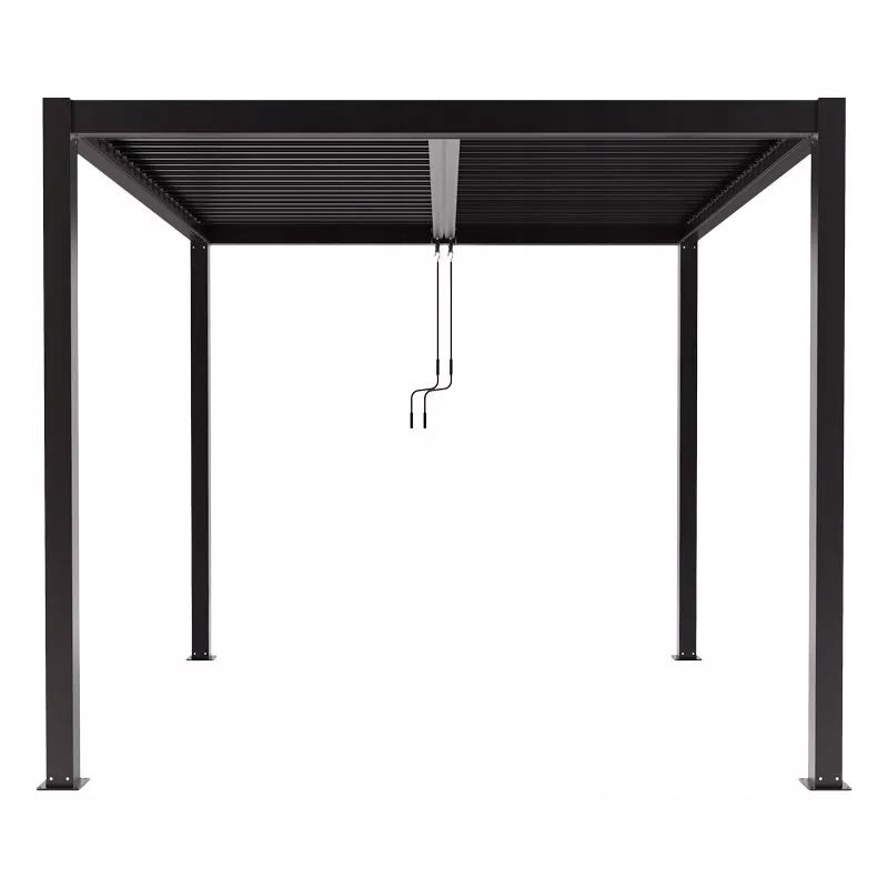Pergola Ogrodowa Esti & Esta 3x4 Aluminiowa Z Oświetleniem Led Regulowany Dach 1 szt.
