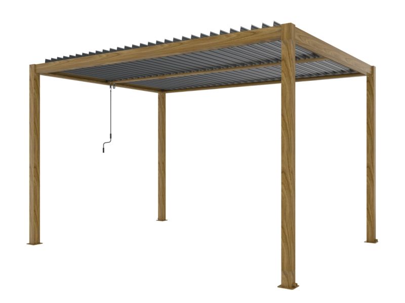 Pergola Ogrodowa Esti&Esta 3x4m Aluminiowa Regulowany Dach Z Oświetleniem LED 1szt
