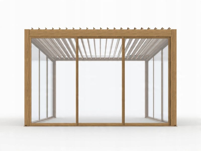 Pergola Ogrodowa Esti&Esta 3x4m Elektrycznie Regulowany Dach z Oświetleniem Led 1 szt.