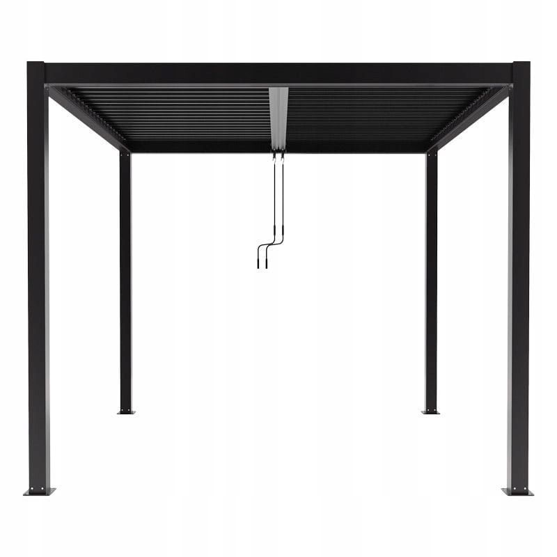 Pergola Ogrodowa Esti&Esta 4x4  Aluminiowa Z Oświetleniem LED Regulowany Dach 1 szt