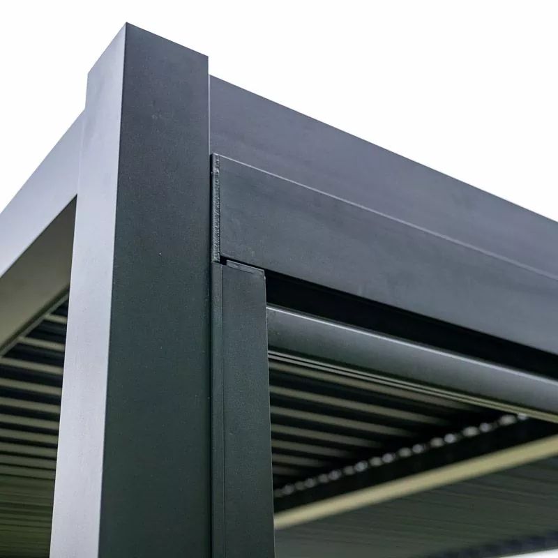 Pergola Ogrodowa Esti&Esta 4x4  Aluminiowa Z Oświetleniem LED Regulowany Dach 1 szt