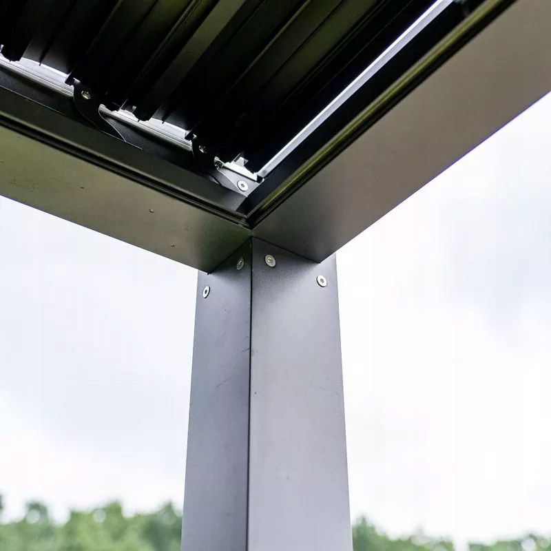 Pergola Ogrodowa Esti&Esta 4x4  Aluminiowa Z Oświetleniem LED Regulowany Dach 1 szt