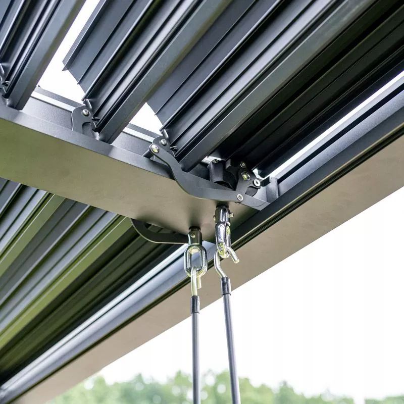 Pergola Ogrodowa Esti&Esta 4x4  Aluminiowa Z Oświetleniem LED Regulowany Dach 1 szt