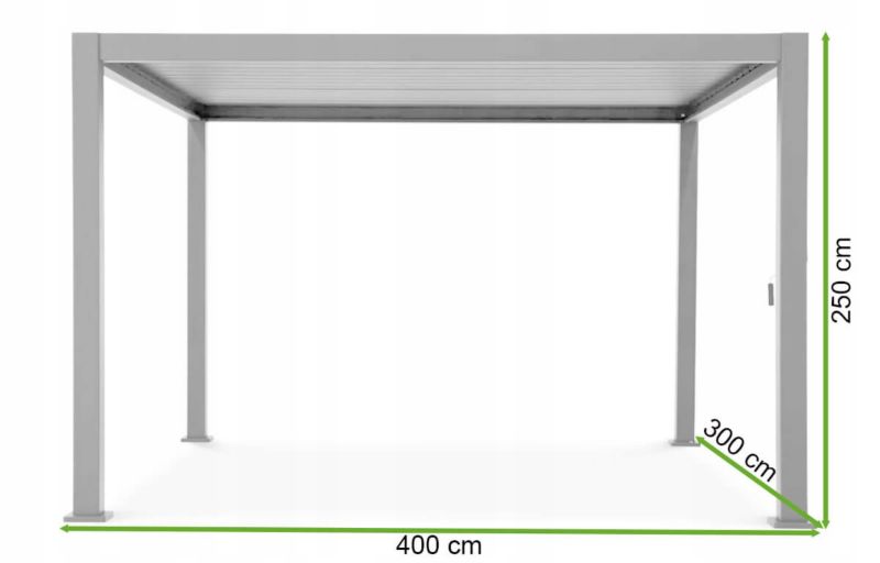 Pergola Ogrodowa Gutroof Aluminiowa Premium 3x4 300x400 Regulowany Dach 1 szt