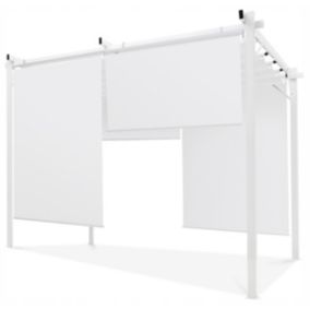 Pergola Ogrodowa Hardmaister Tarasowa Sprint Plus 3x3 Z Roletami 290x290 Biały 1 szt