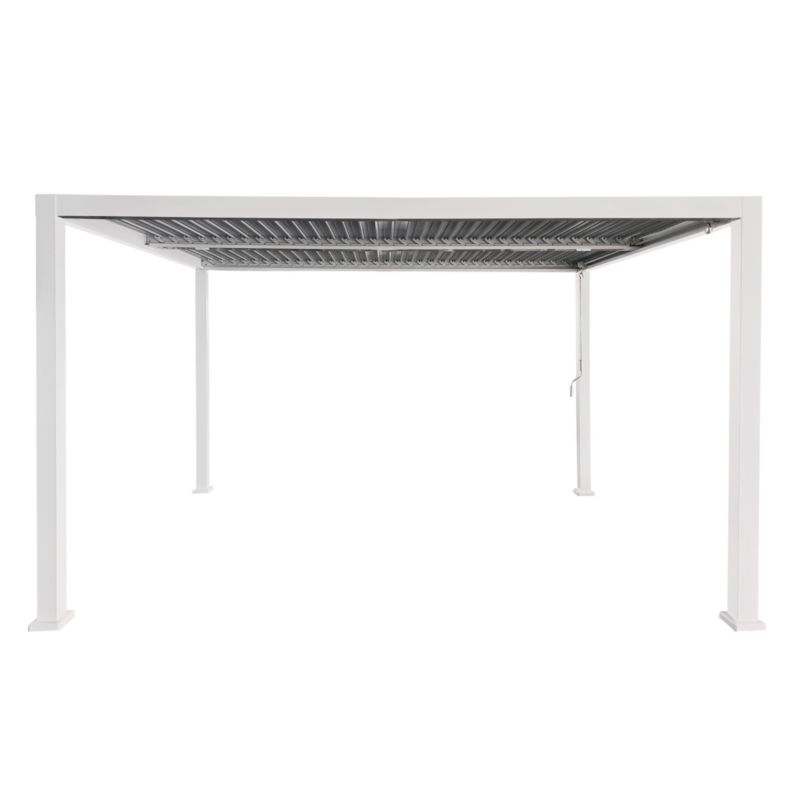 Pergola ogrodowa JUMI 3x4 m z regulowanym dachem aluminiowa biała na taras mocna 1 szt.