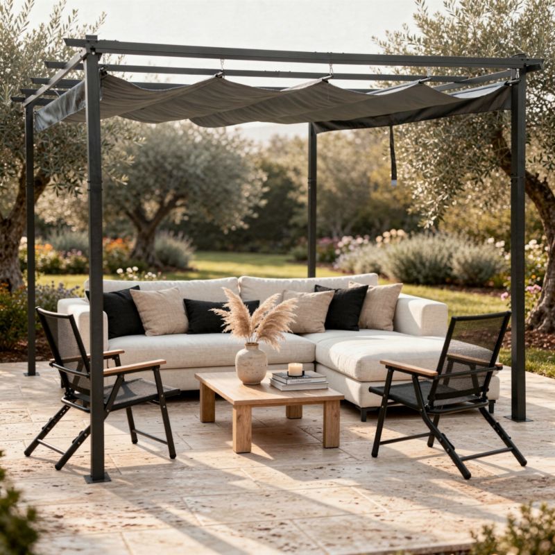 Pergola ogrodowa JUMI altana z zadaszeniem pawilon 3x4m ogród wiata tarasowa 1 szt.