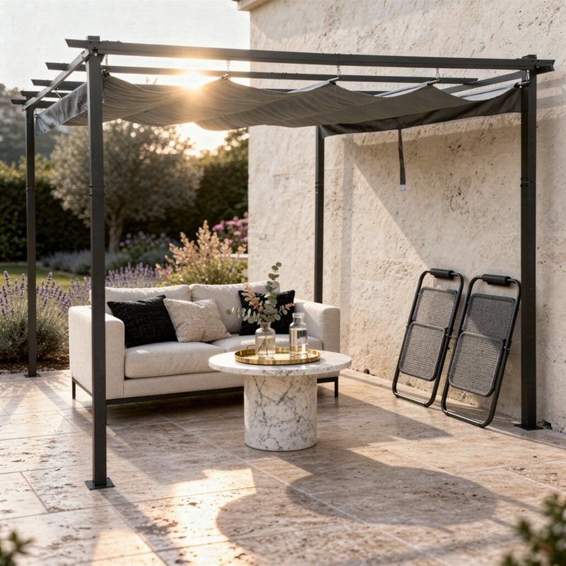 Pergola ogrodowa JUMI altana z zadaszeniem pawilon 3x4m ogród wiata tarasowa 1 szt.