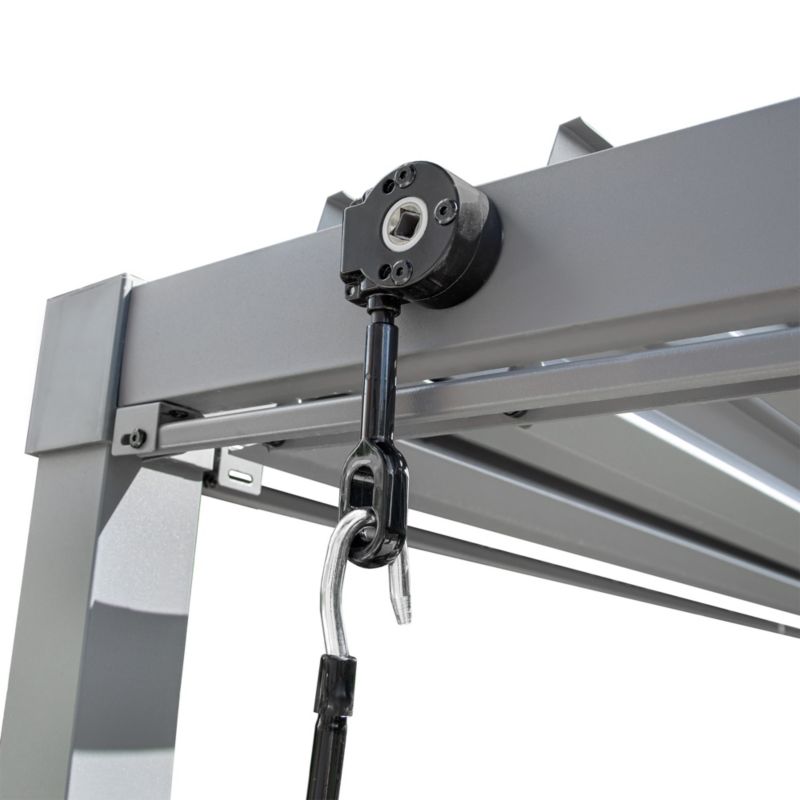 Pergola ogrodowa multiklimatyczna 4iQ Group 3x3m 9mkw regulowany stalowy dach 1szt.