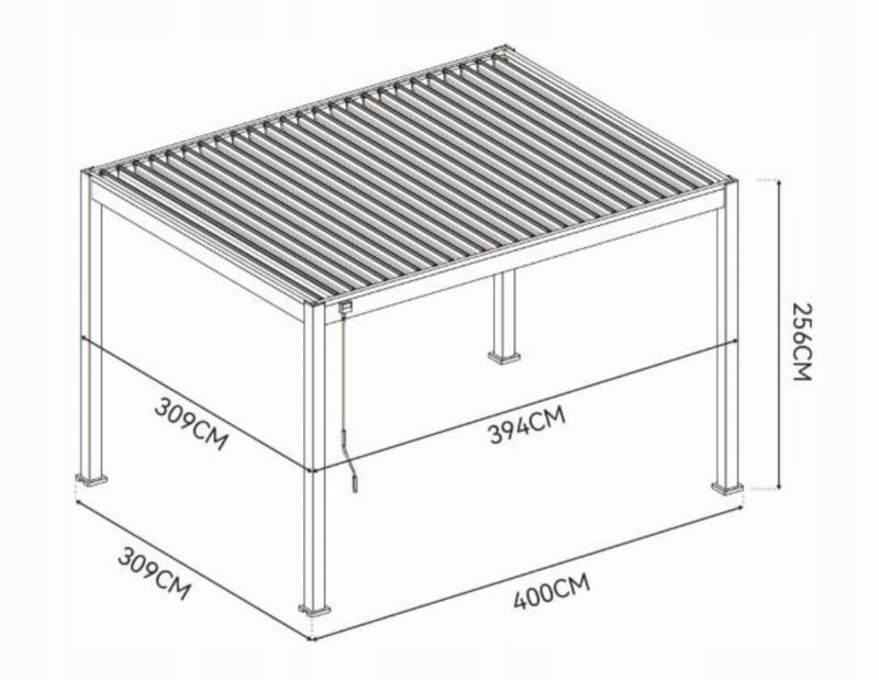 Pergola Ogrodowa Tarasowa Na Taras Elegance 3x4 Gutroof Zadaszenie Ogrodowe 1 szt