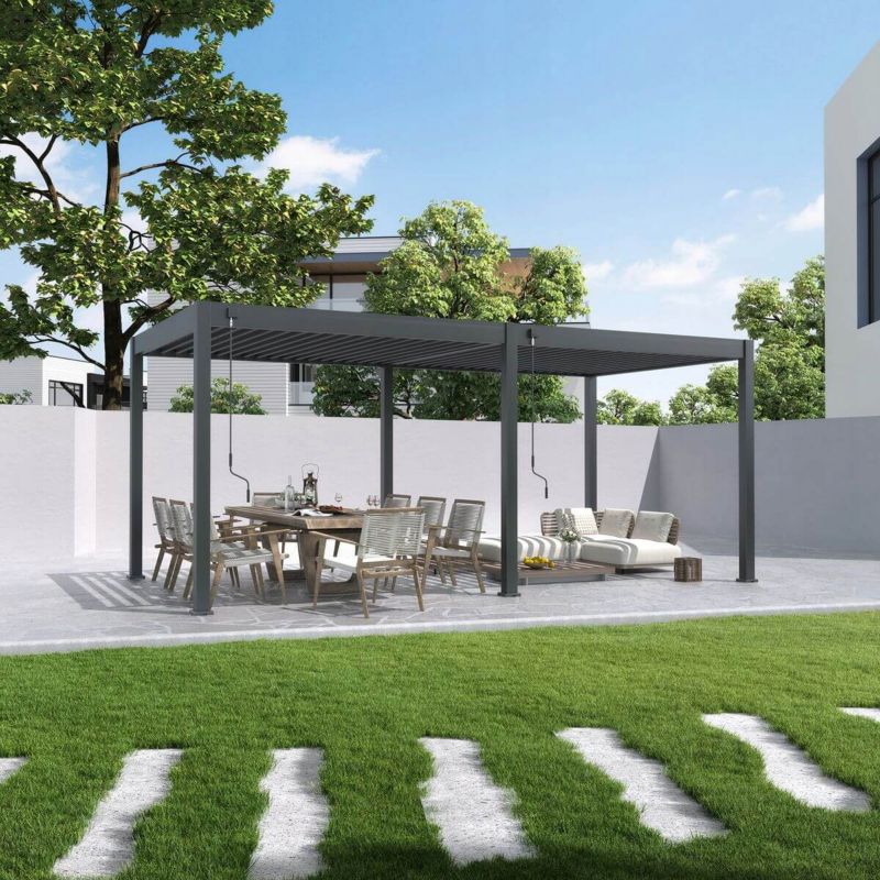 Pergola Ogrodowa Zadaszenie Tarasu Elegance 3x6m Metalowa Antracyt Gutroof 1 szt