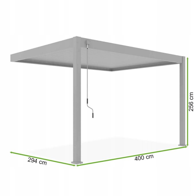 Pergola Przyścienna 3x4 Aluminiowa Elegance Wall Gutroof Na Taras Antracyt 1 szt