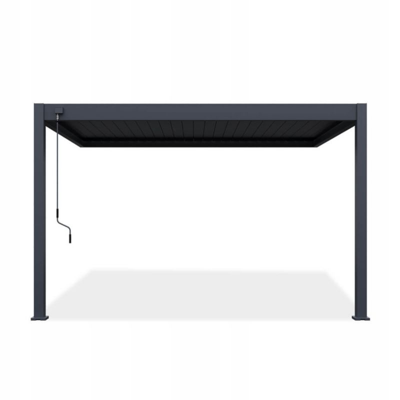 Pergola Przyścienna 3x4 Aluminiowa Elegance Wall Gutroof Na Taras Antracyt 1 szt