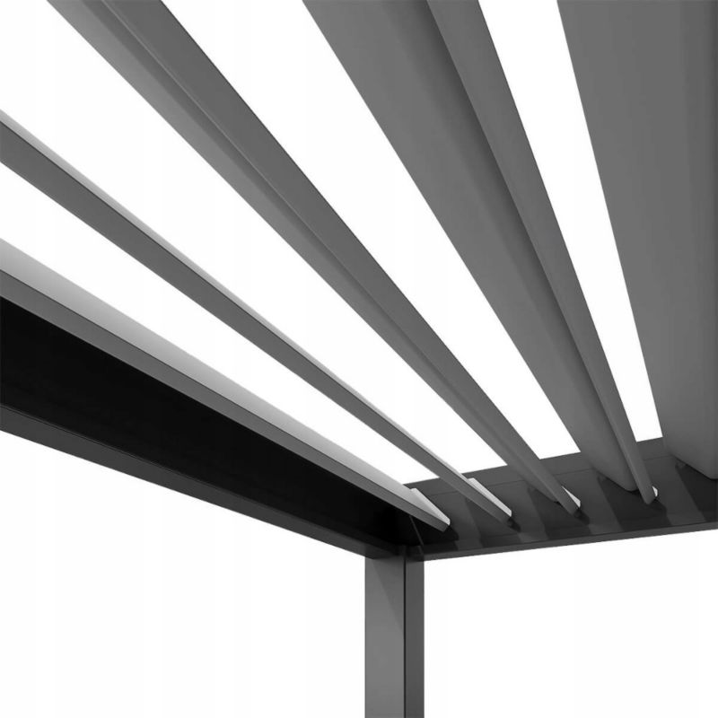 Pergola Przyścienna 3x4 Aluminiowa Elegance Wall Gutroof Na Taras Antracyt 1 szt